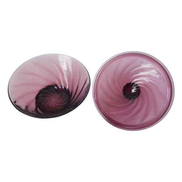 Moroccan Amethyst Covered Candy Dish Hazel Atlas Glass 1960's - Picture 3 of 5